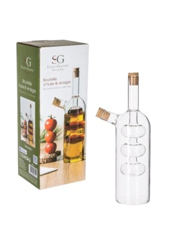 Botella de Cristal para Aceite y Vinagre 0.5L Elegante