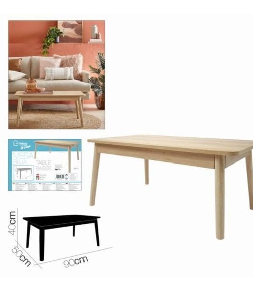 Mesa Plegable de Madera MDF y Estructura Metálica