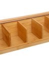 Caja Bambú Organizadora para Té con 5 Compartimentos