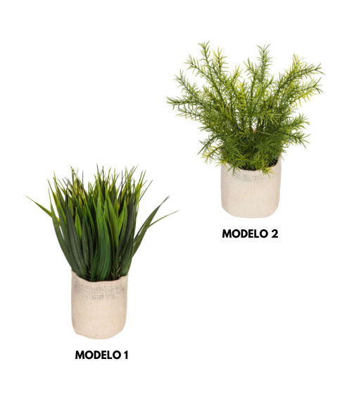 Planta Decorativa en Maceta de Yute de 25 cm - Varios Modelos