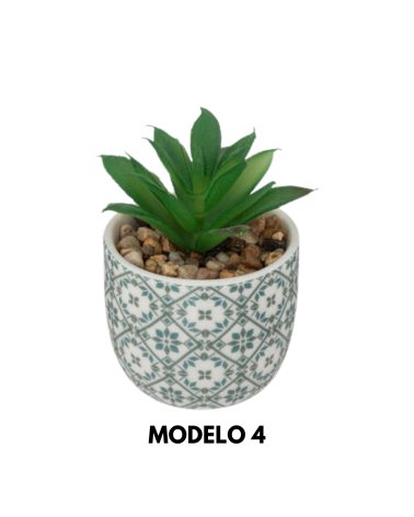 Planta Decorativa en Maceta de Cerámica de 6 cm - Varios Modelos