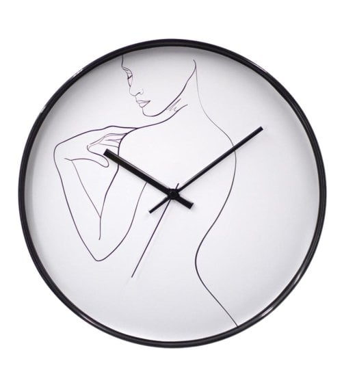 Reloj de Pared con Perfil de Mujer