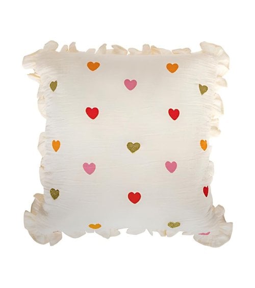 Cojín Infantil de Corazones Coloridos