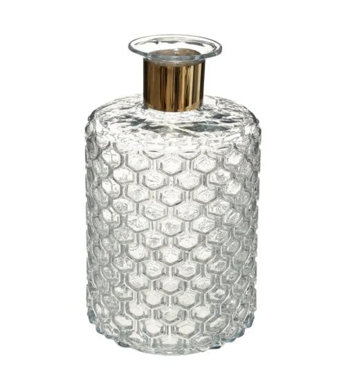 Jarrón Suite de Cristal con Relieve Elegante