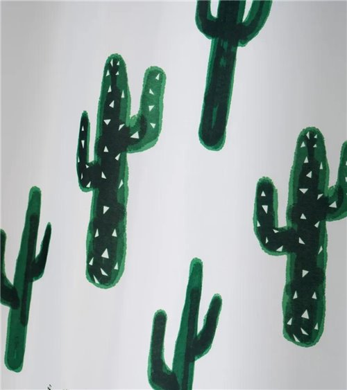 Cortina de Baño Impermeable Cactus