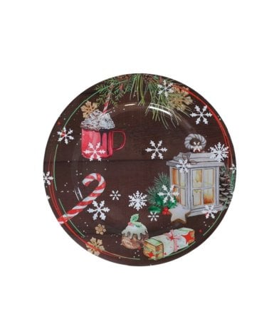 Bajo Plato de Navidad de Plástico