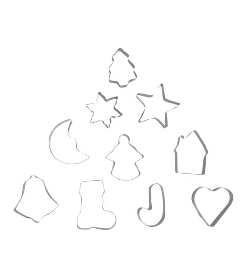 Set de 10 Moldes de Galletas de Navidad