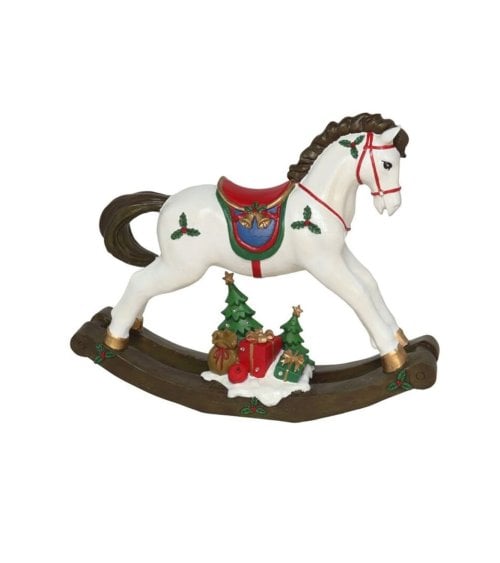 Figura Navideña de Caballo Balancín Clásico