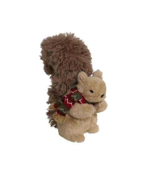 Ardilla Pequeña con Bufanda para Decoración Navideña