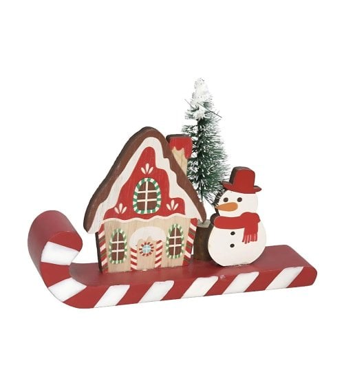 Figura de Madera Casita Navideña de Chuches
