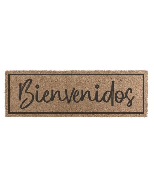 Felpudo Antideslizante Bienvenido de Fibra de Coco