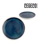 Plato Llano Azure de Porcelana