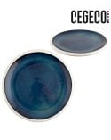 Bajo Plato Azure de Porcelana