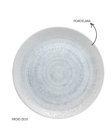 Bajo Plato Froid Zest de Porcelana