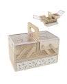 Costurero con Compartimientos y Cajón de Madera