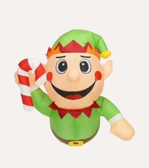 Hinchable Navideño de Elfo para Ventana