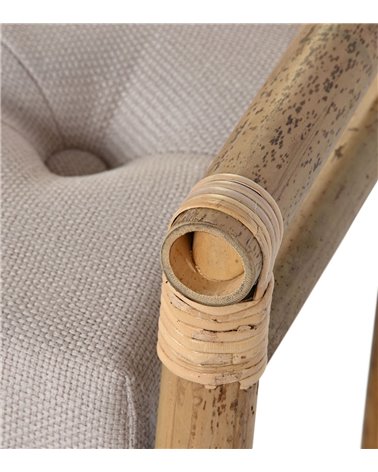 Pie de Cama de Bambú Natural y Poliéster
