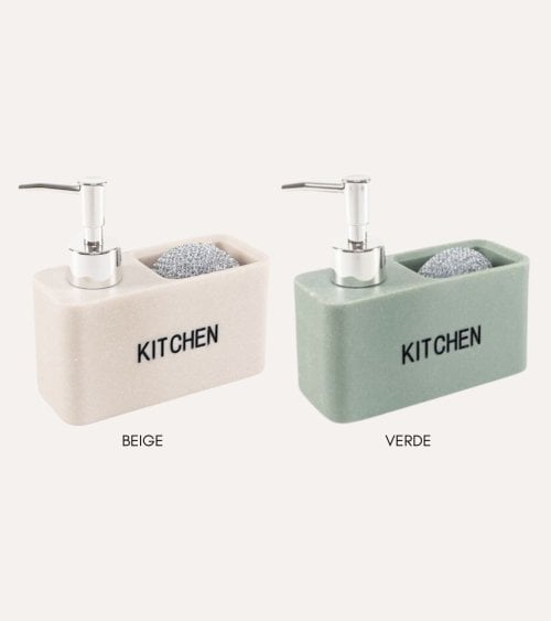 Dispensador de Jabón Kitchen con Estropajero