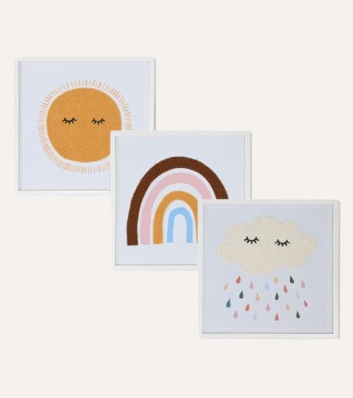 Cuadro Infantil Clima con Textura