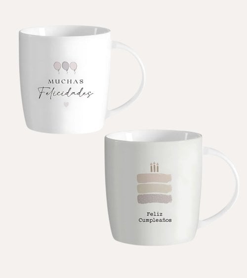 Taza Mug con Diseño de Cumpleaños Minimalista