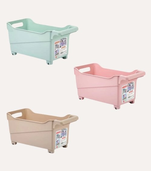 Cesta Multiusos con Ruedas Pastel