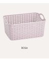 Cesta con Asas Rattan de Plástico