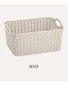 Cesta con Asas Rattan de Plástico