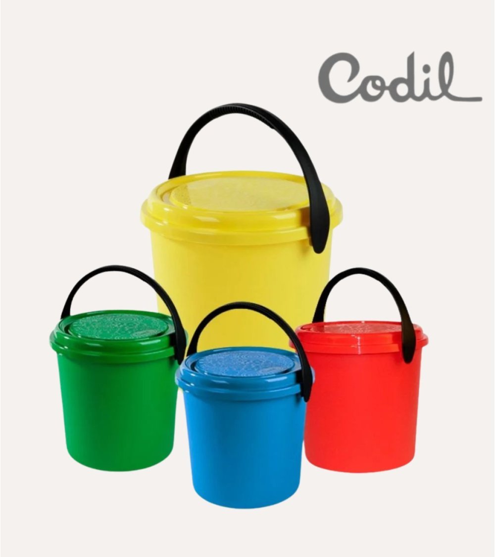 Cubo con Tapa y Asa Ideal para Juguetes Cubo con Tapa y Asa Ideal para Juguetes