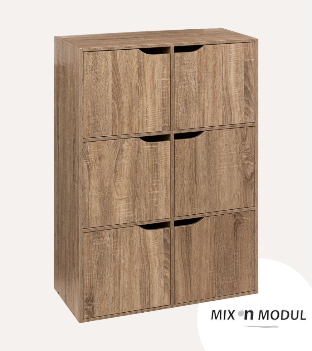 Estantería Mix N'modul de 6 Modulos con Puertas Estantería Mix N'modul de 6 Modulos con Puertas