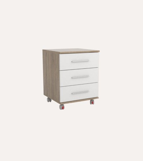 Cajonera Buck de 3 Cajones con Ruedas