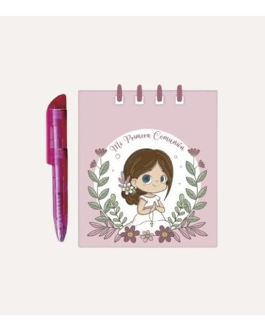 Set de Libreta y Boli de Primera Comunión para Regalo