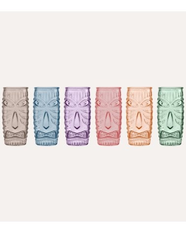 Set de 6 Vasos Tiki para Cócteles