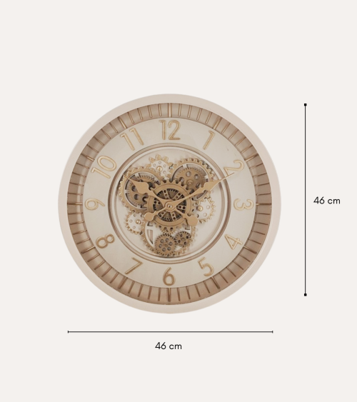 Reloj Pared de Hierro y Cristal