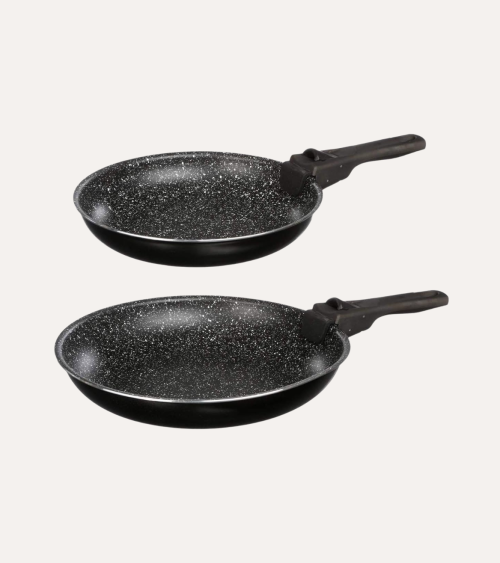 Set de 2 Sartenes con Mango Extraíble de Aluminio