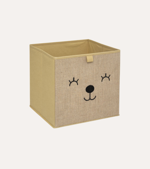 Cesta Plegable de Osito Infantil de Terciopelo