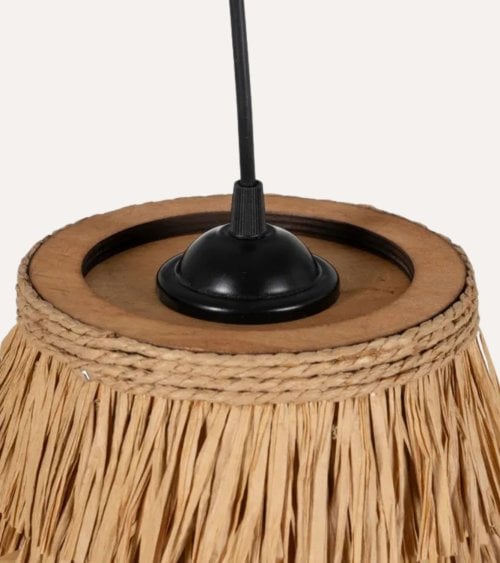 Lámpara Colgante Island Larga de Fibra Natural