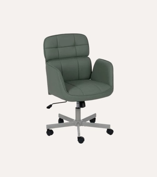 Silla de Oficina 70s de Tapizado en Simil Piel