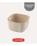 Cesta con Asas Softex Cuadrada de Plástico Reciclado