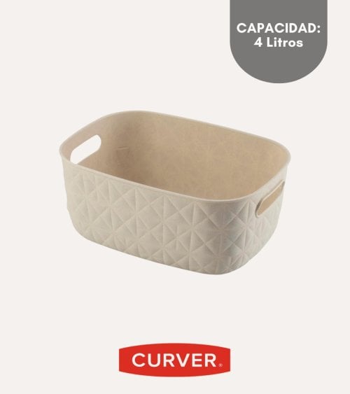 Cesta con Asas Softex de Plástico