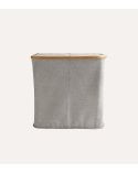 Cesto de Ropa con 2 Compartimientos Tidy Box de Bambú