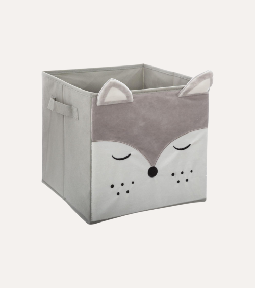 Cesta Plegable de Zorro Infantil de Terciopelo