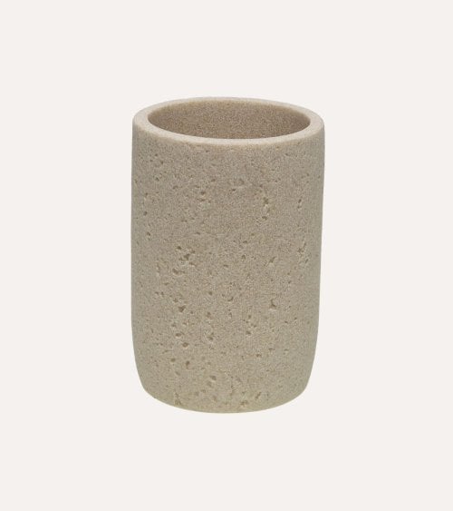 Vaso de Baño Portacepillo Acabado de Piedra