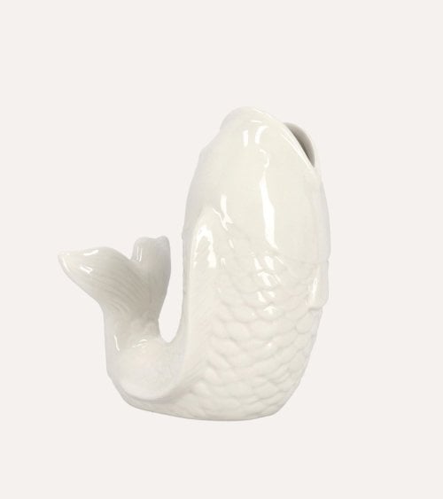 Jarrón de Pez Aquamarine de Porcelana