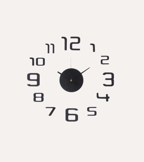 Reloj de Pared de Pegatina de Plástico