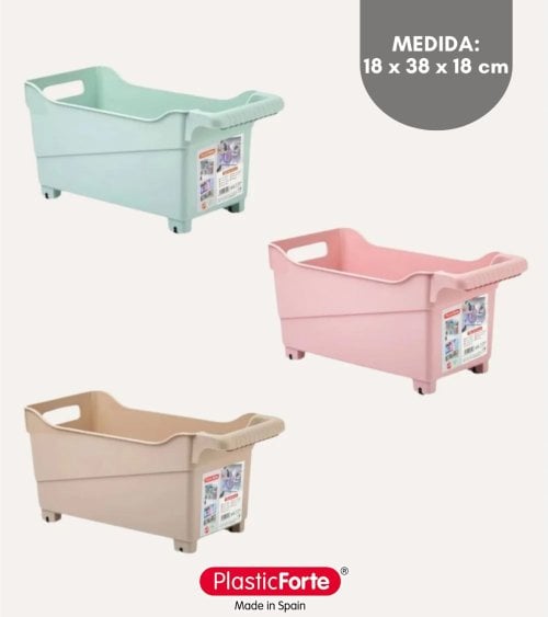 Cesta Multiusos con Ruedas Pastel