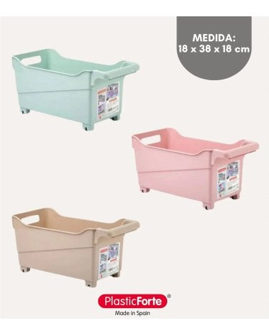 Cesta Multiusos con Ruedas Pastel