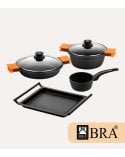 Batería de Cocina de 4 Piezas Efficient de Aluminio Fundido