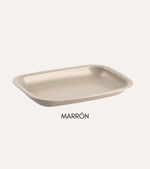 Bandeja Rectangular Gourmet de Plástico
