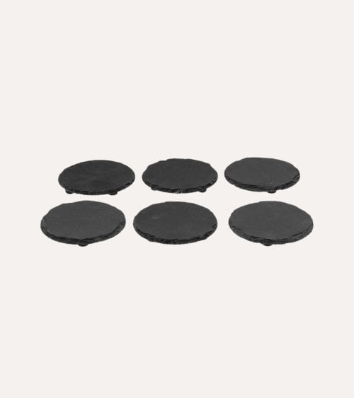 Set de 6 Posavasos de Pizarra