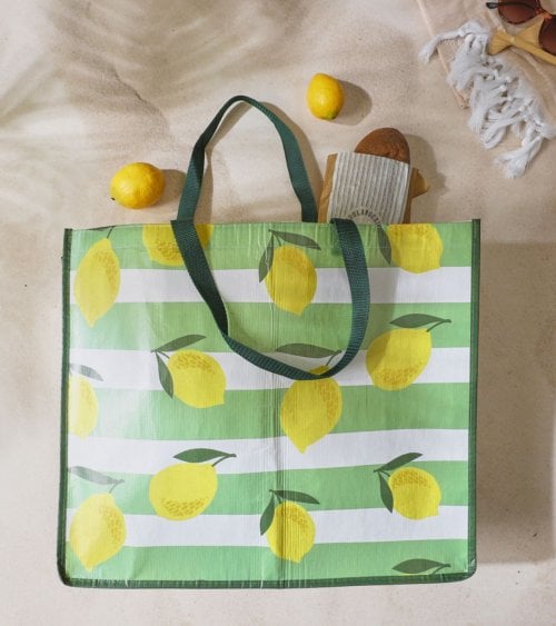Bolsa de Compra Estampado Limones de Poliéster